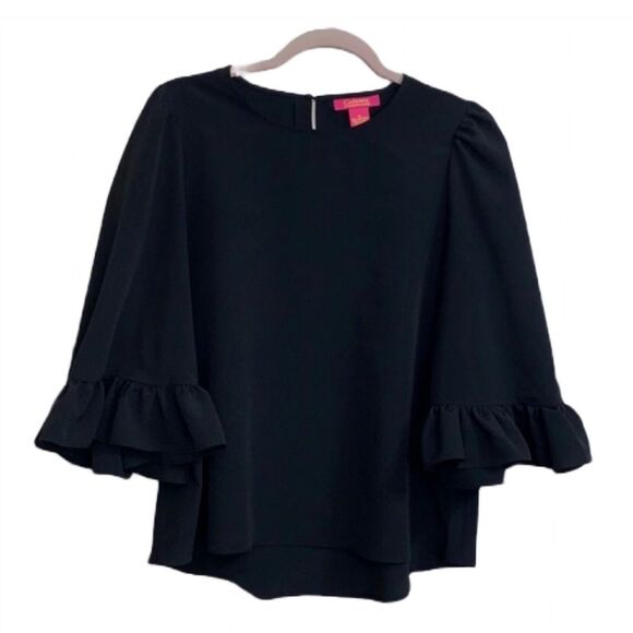Catherine Malandrino Size XS Ruffle Bell Sleeve. B17 - Picture 2 of 5
